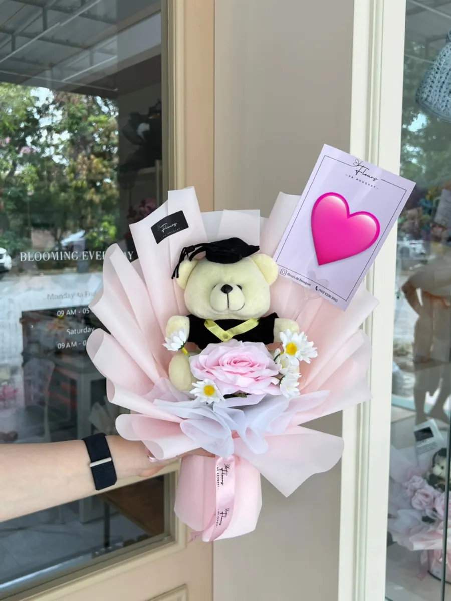 Teddy Single Rose Bouquet (S) | ARTIFICIAL FLOWER