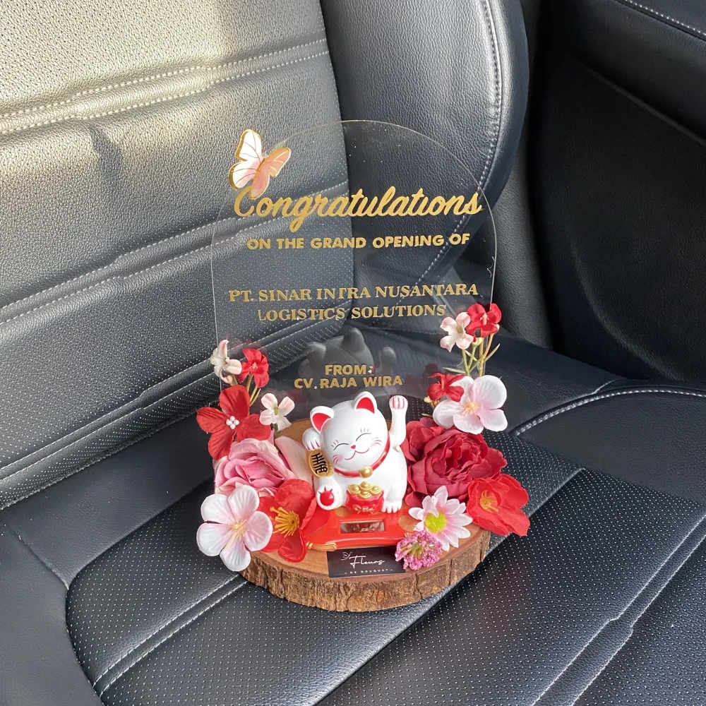 Table Wood Acrylic | ARTIFICIAL FLOWER