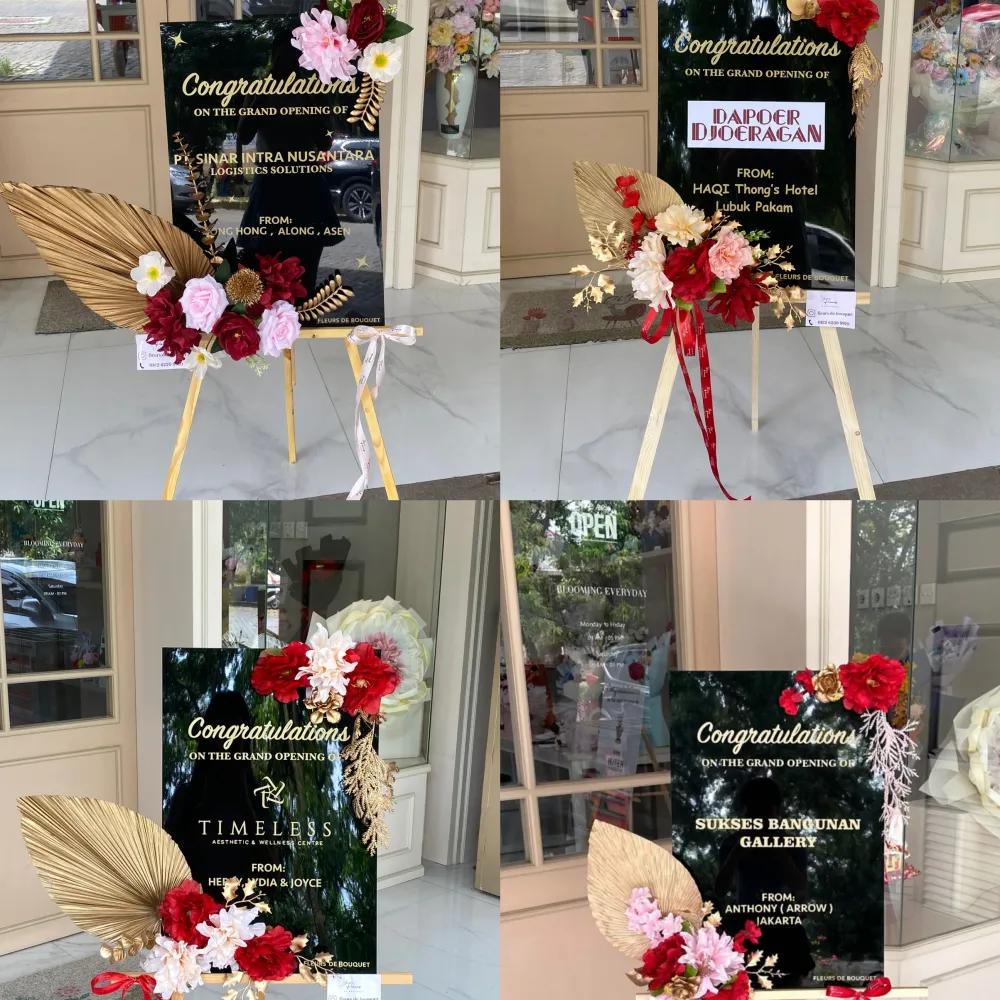 Feta Gold Standing Acrylic | ARTIFICIAL FLOWER