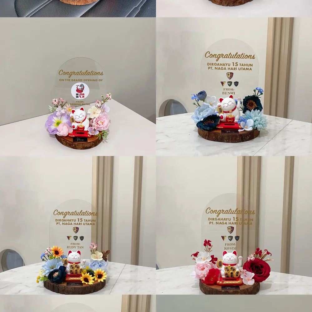 Table Wood Acrylic | ARTIFICIAL FLOWER