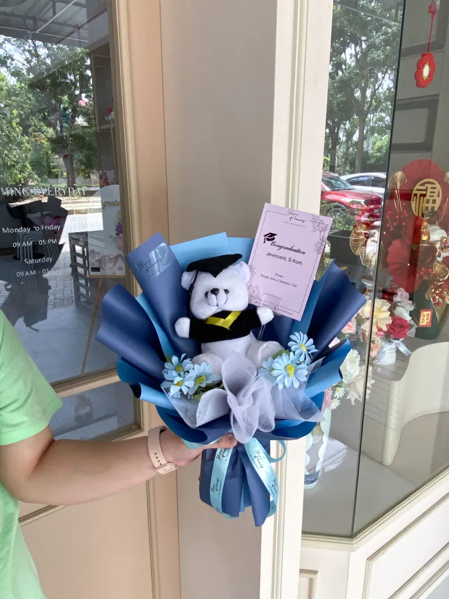 Teddy Single Rose Bouquet (S) | ARTIFICIAL FLOWER