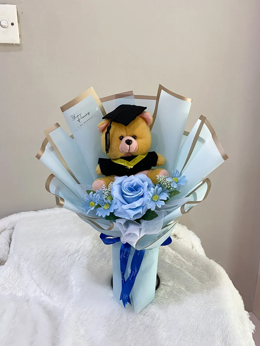 Teddy Single Rose Bouquet (S) | ARTIFICIAL FLOWER