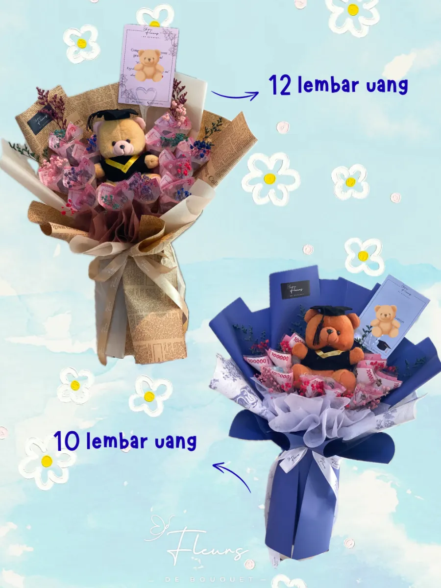 Graduation Rolled Money | Dried Flowers